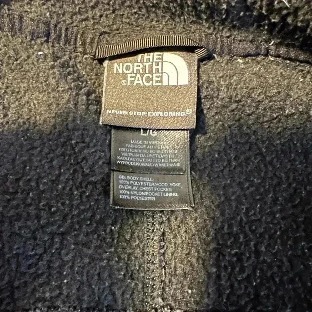 The North Face Gordon Anza Black Grey Full Zip Windbreaker Hooded zip up Fleece